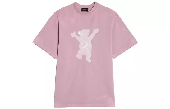 Футболка унисекс розовая We11Done, розовый