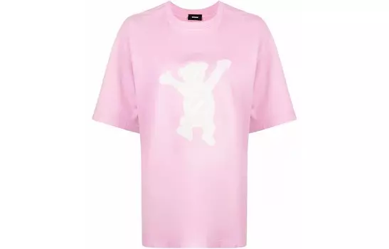 Футболка унисекс розовая We11Done, розовый