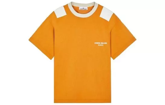 Футболка унисекс ржаво-желтая Stone Island, желтый