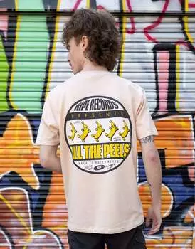 Футболка унисекс с графическим фестивалем Batch1 персикового цвета