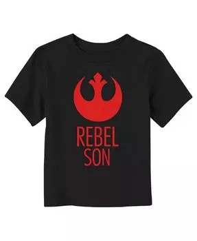 Футболка унисекс с логотипом Star Wars Rebel Son для малышей Disney Lucasfilm, черный