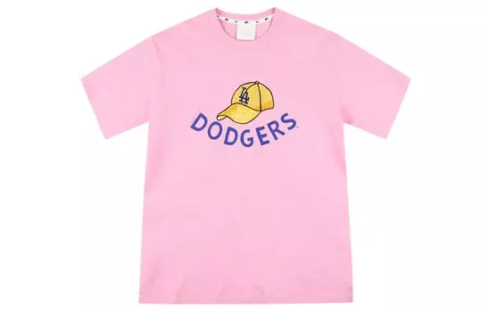 Футболка унисекс с порошком корня лотоса MLB, Dusty Pink