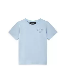 Футболка унисекс с принтом логотипа «Медуза» — для малышей и малышей Versace, синий