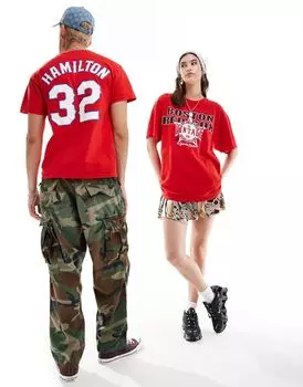 Футболка унисекс с университетским принтом Reclaimed Vintage Revived x Glass Onion