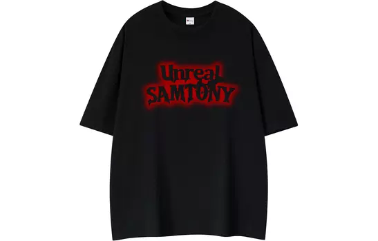Футболка унисекс Samtony, White with Black Print
