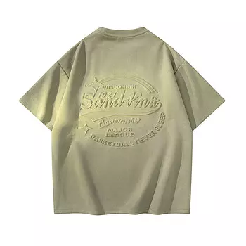 Футболка унисекс SandKnit, Темно-серый (техника тиснения по замше)