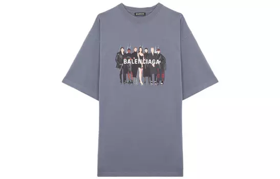 Футболка унисекс серая Balenciaga, серый