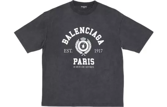 Футболка унисекс серая Balenciaga, серый