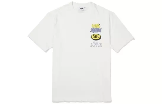 Футболка унисекс серая/белая Fila, серый