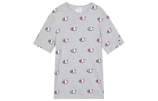 Футболка унисекс серая Champion, серый
