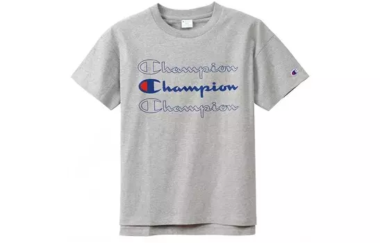 Футболка унисекс серая Champion, серый