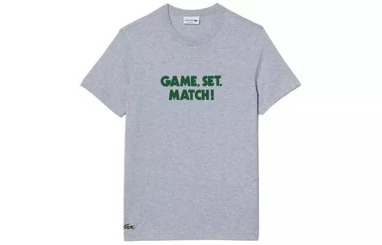 Футболка унисекс серая Lacoste, серый