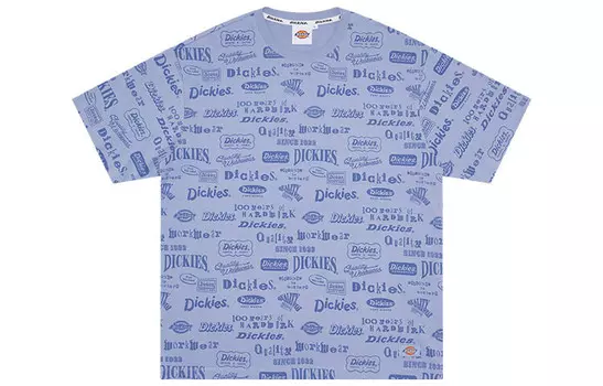 Футболка унисекс серая/синяя Dickies, серый/синий