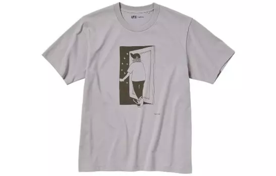 Футболка унисекс серая Uniqlo, серый