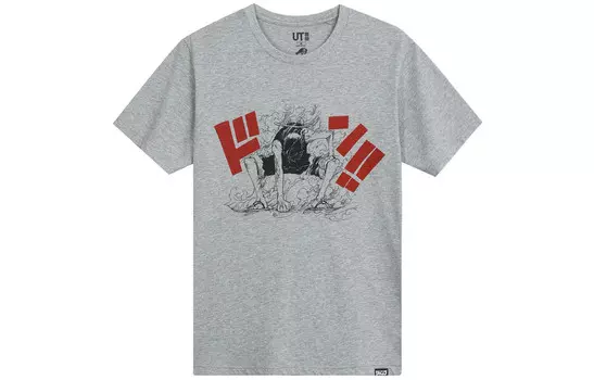 Футболка унисекс серая Uniqlo, серый
