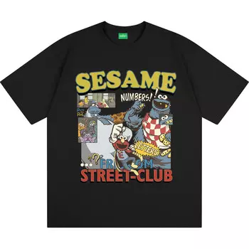 Футболка унисекс Sesame Street, белый