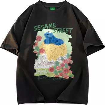 Футболка унисекс Sesame Street, голубой