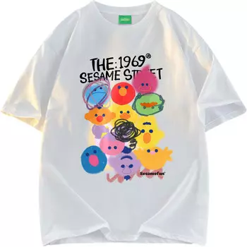 Футболка унисекс Sesame Street, голубой