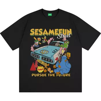 Футболка унисекс Sesame Street, розовый