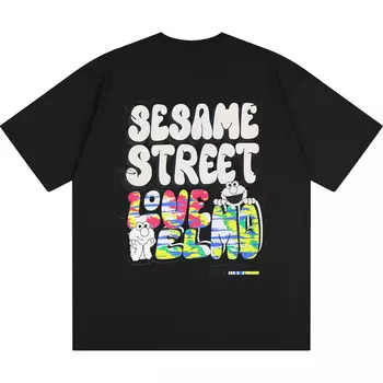 Футболка унисекс SESAME STREET, светло-желтый