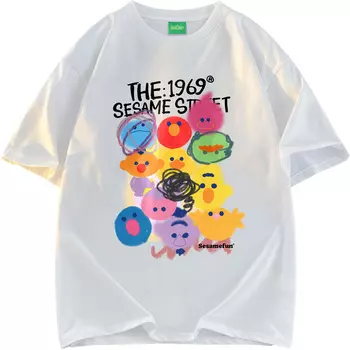 Футболка унисекс SESAME STREET, темно-синий