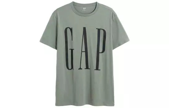 Футболка унисекс шалфейно-зеленый Gap, зеленый