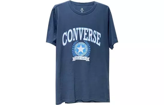 Футболка унисекс синяя Converse, синий
