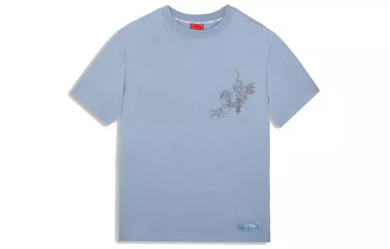 Футболка унисекс синяя Lining, синий