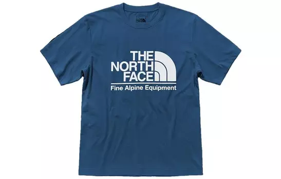 Футболка унисекс синяя The North Face, синий