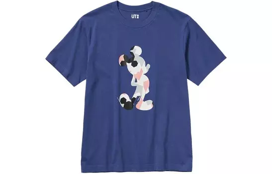 Футболка унисекс синяя Uniqlo, синий