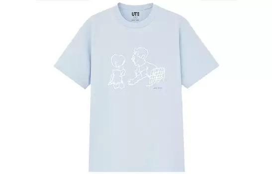 Футболка унисекс синяя Uniqlo, синий