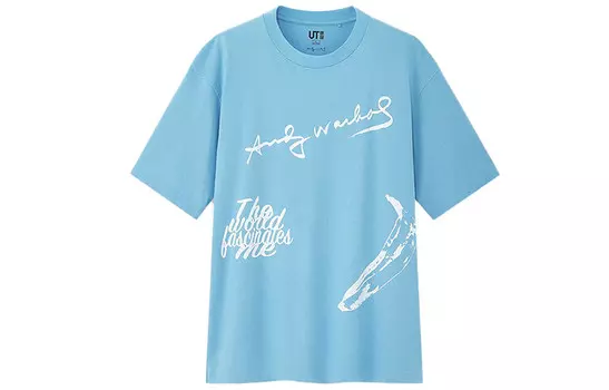 Футболка унисекс синяя Uniqlo, синий