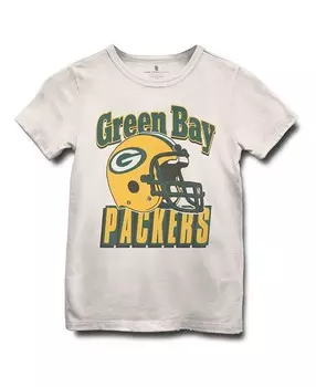 Футболка унисекс со шлемом NFL Green Bay Packers — Little Kid, Big Kid Junk Food Clothing, белый