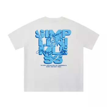 Футболка унисекс Srme, Белый/Синий