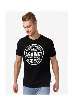 Футболка унисекс стандартного кроя ПРОТИВ РАСИЗМА LONSDALE, черный