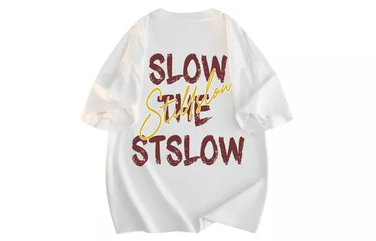 Футболка унисекс Stillslow, белый/черный