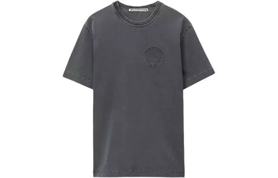 Футболка унисекс, стираная, черная Alexander Wang, черный