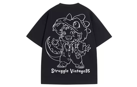 Футболка унисекс Struggle vintage95, Набор из двух штук красного и белого цвета.
