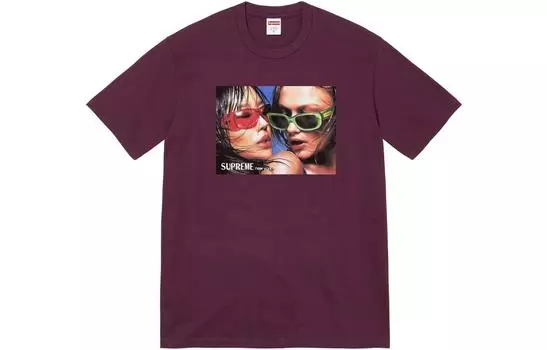 Футболка унисекс Supreme, баклажановый