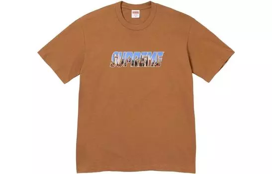 Футболка унисекс Supreme, коричневый