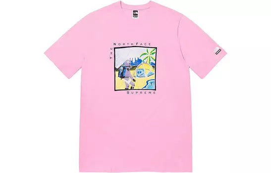 Футболка унисекс Supreme, розовый