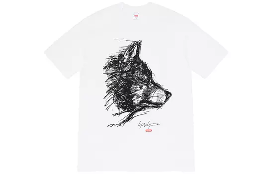 Футболка Supreme Yohji Yamamoto Scribble, белый