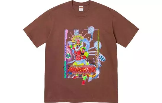 Футболка Supreme Electromagnetic с принтом, коричневый