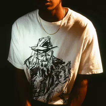 Футболка Supreme Yohji Yamamoto Scribble Portrait, черный