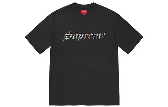 Футболка Supreme Floral Appliqu, черный