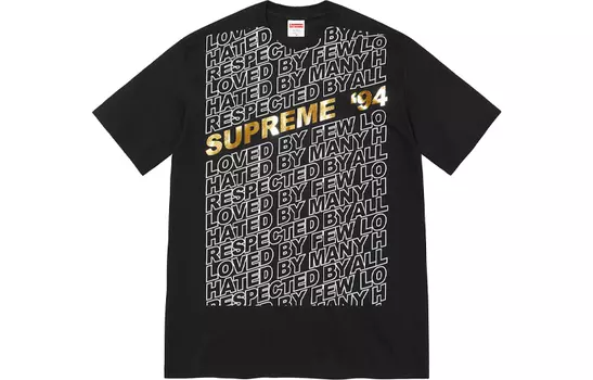 Футболка Supreme Respected, черный / золотой
