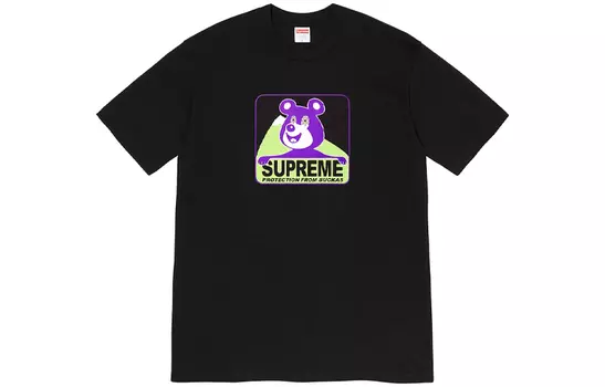 Футболка Supreme Bear, черный / фиолетовый