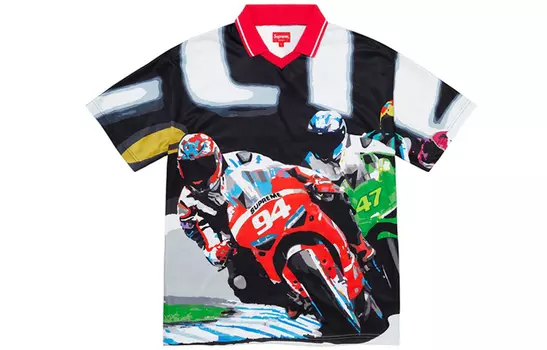 Футболка Supreme, сине-белый