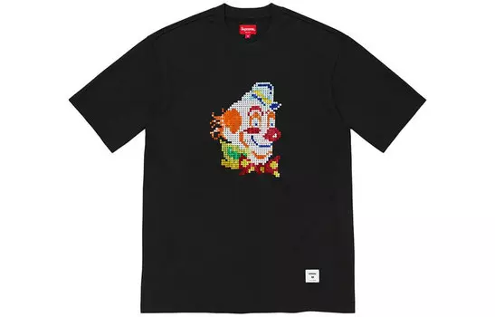 Футболка Supreme Clown Sequin с короткими рукавами, черный