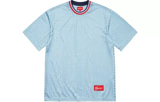 Футболка Supreme Perforated Stripe Warm Up, синий